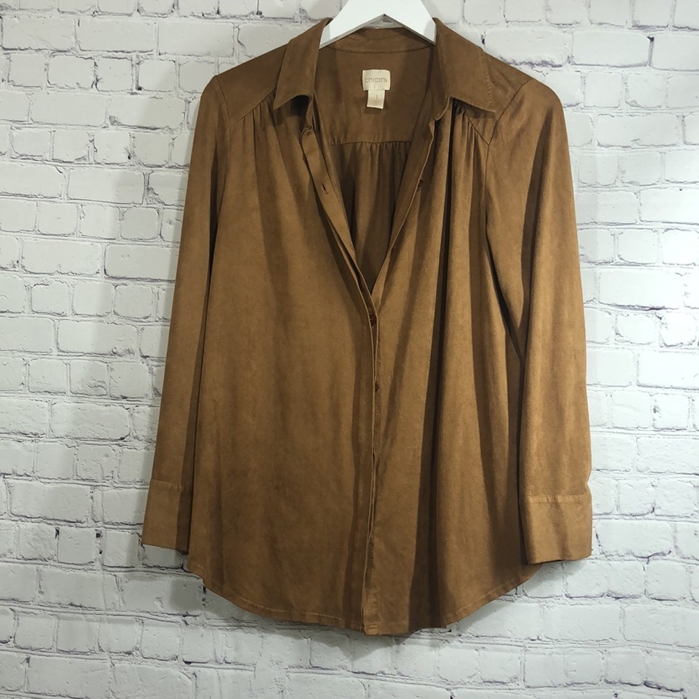 Chico’s button down brown